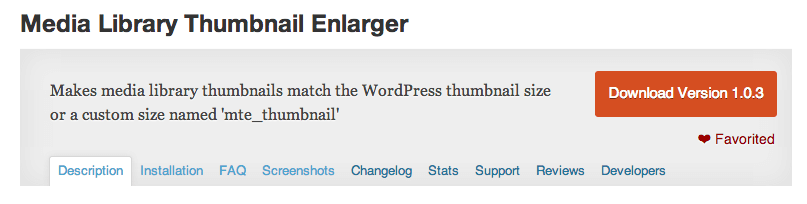 Media Library Thumbnail Enlarger Plugin