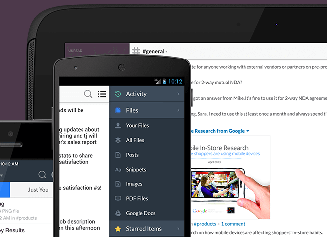 Slack Team Communication Mobile Apps