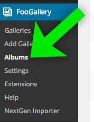 Albums in Foogallery Menu