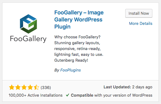 Install and Activate FooGallery