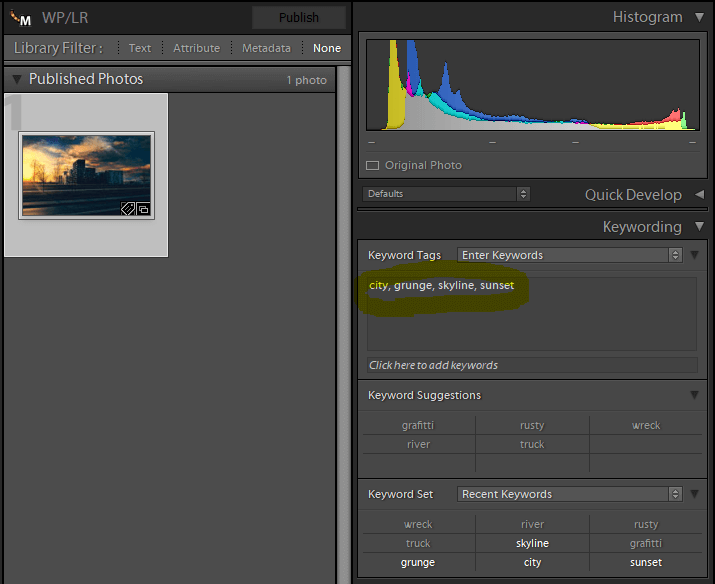 lightroom keywords