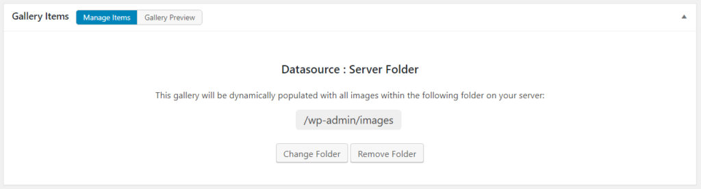 Datasource: Server Folder