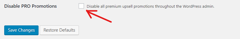 disable pro promotions