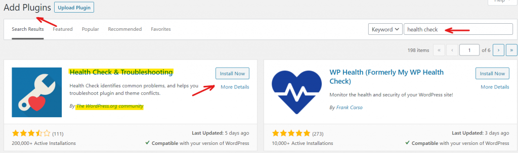 Health Check Plugin