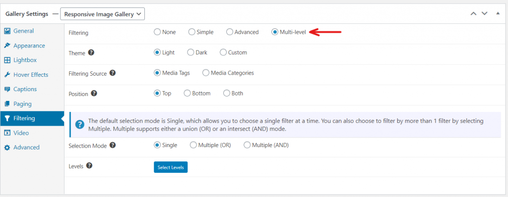 foogallery filtering