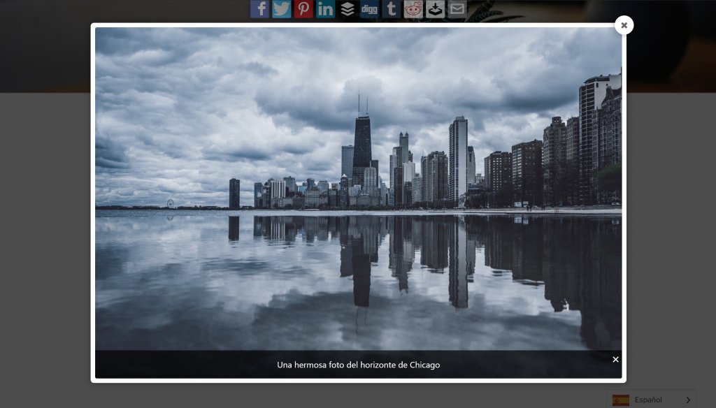 Weglot automatically translates the caption in FooBox