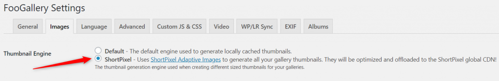 Shortpixel Adaptive Images as thumbnail engine