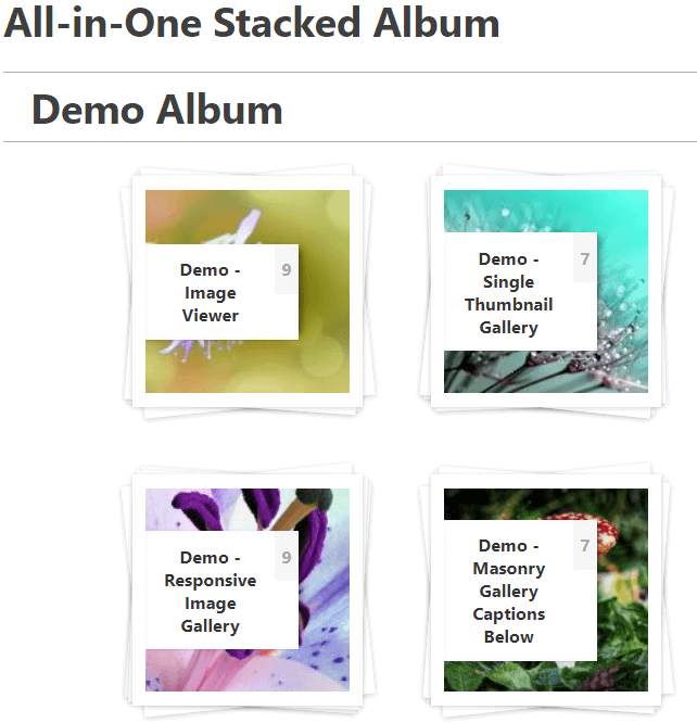 All-in-one Stacked Album demo