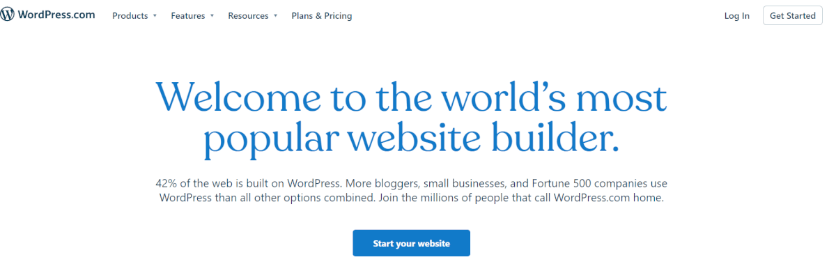 WordPress.com offers a good platform for building an online store