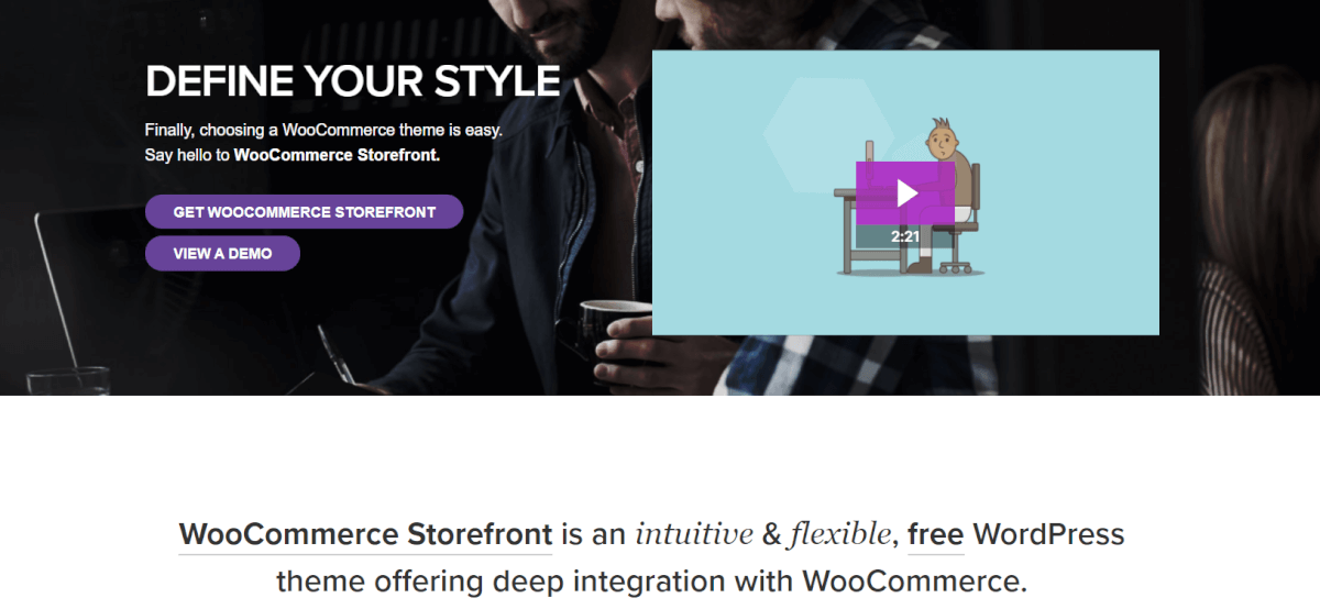 Woocommerce storefront theme