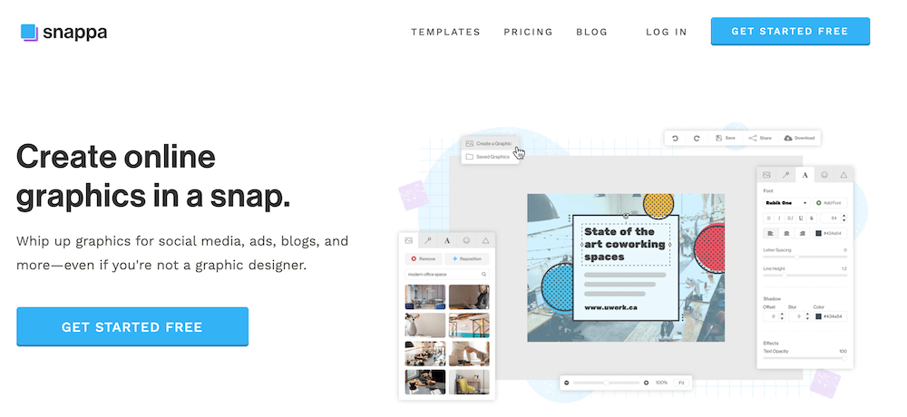 online design tools like snappa let you easily create graphics