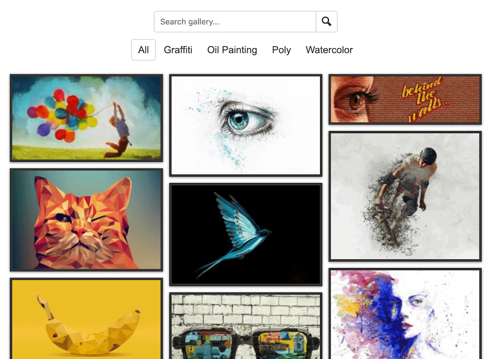 gallery search in FooGallery pro