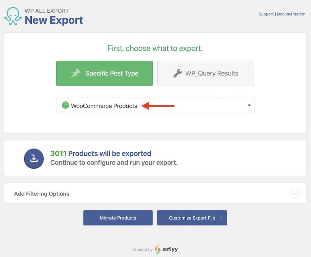 new export in wp all export