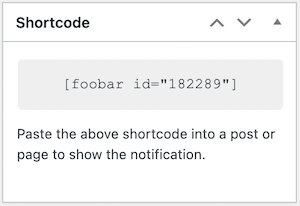 foobar shortcode