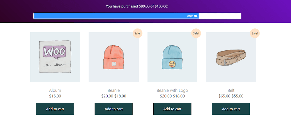 How to add a free shipping progress bar in WooCommerce?