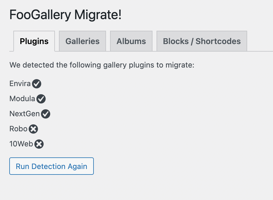 detect galleries 