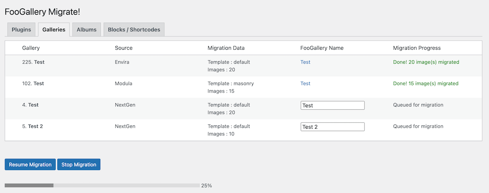 foogallery migration in progress