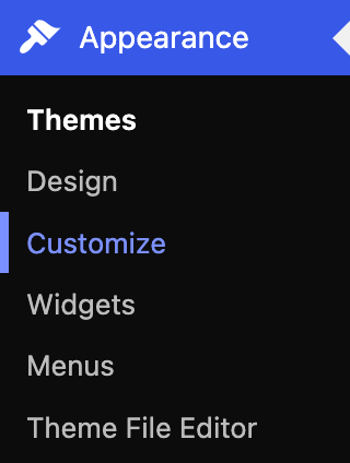 WordPress theme customizer