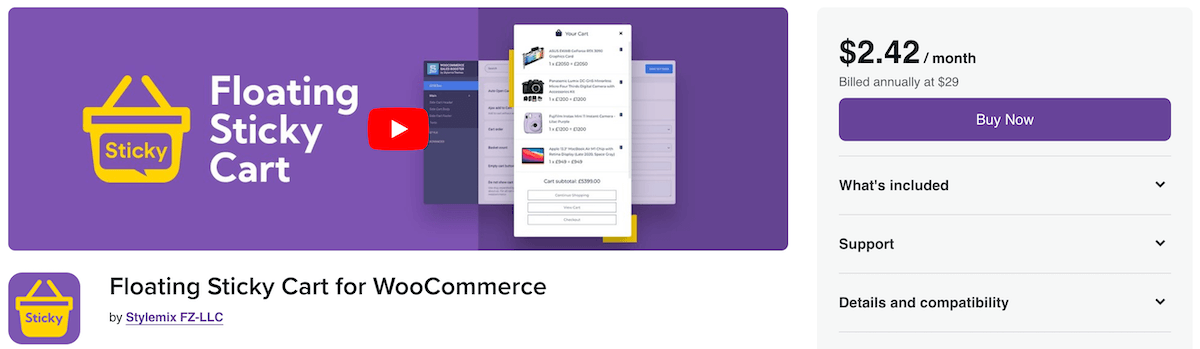 Floating Sticky Cart for WooCommerce