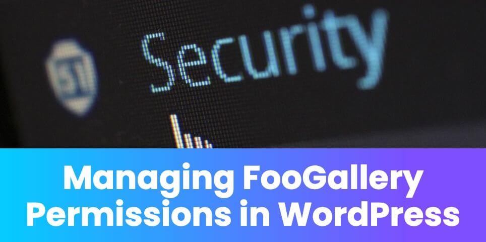 Managing FooGallery Permissions in WordPress