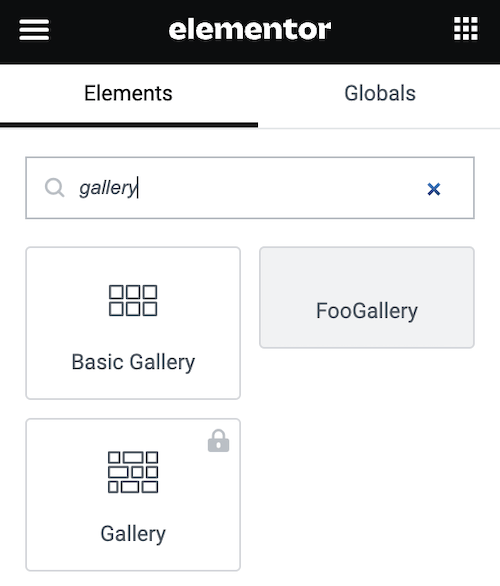 FooGallery block in Elementor