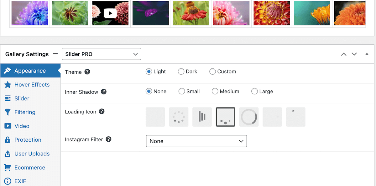 FooGallery Slider PRO Settings