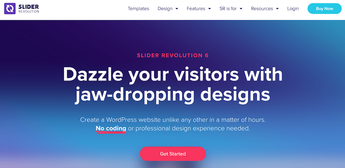 Slider Revolution - WordPress image slider