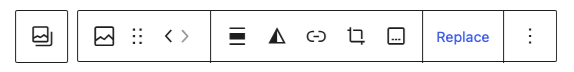 WordPress gallery toolbar