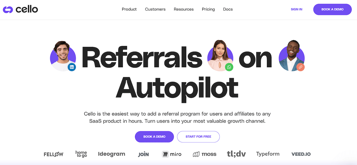 Cello Landing Page