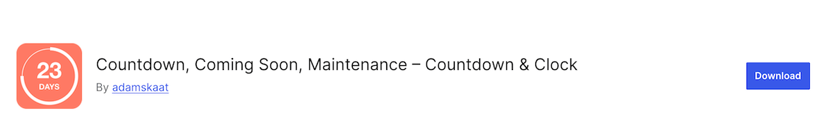 Countdown, Coming Soon, Maintenance