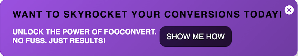 Demo of a CTA bar using FooConvert