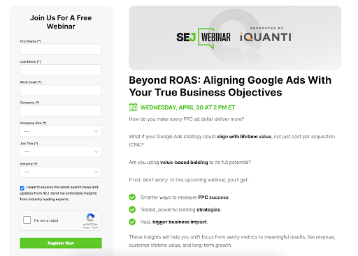 Search Engine Journal Webinar
