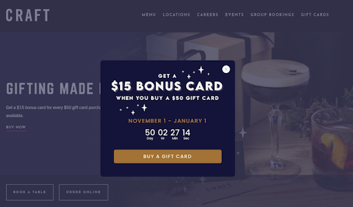 Beer Market splash page example