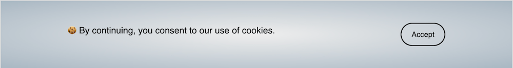 Demo of FooConvert's cookie bar