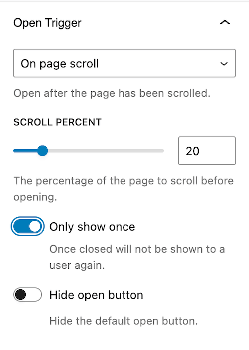 Only show once feature for widget to remember state