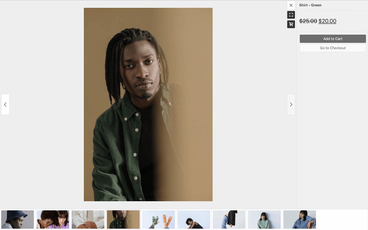 Updated ecommerce lightbox to highlight add to cart