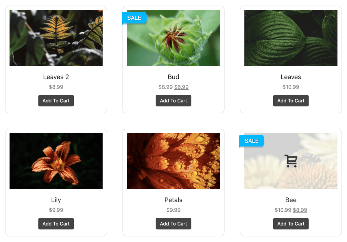 Product gallery layout from PRO Commerce