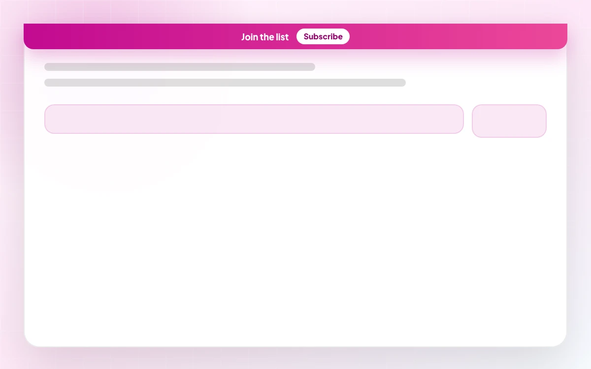 FooBar Email Sign-up demo thumbnail