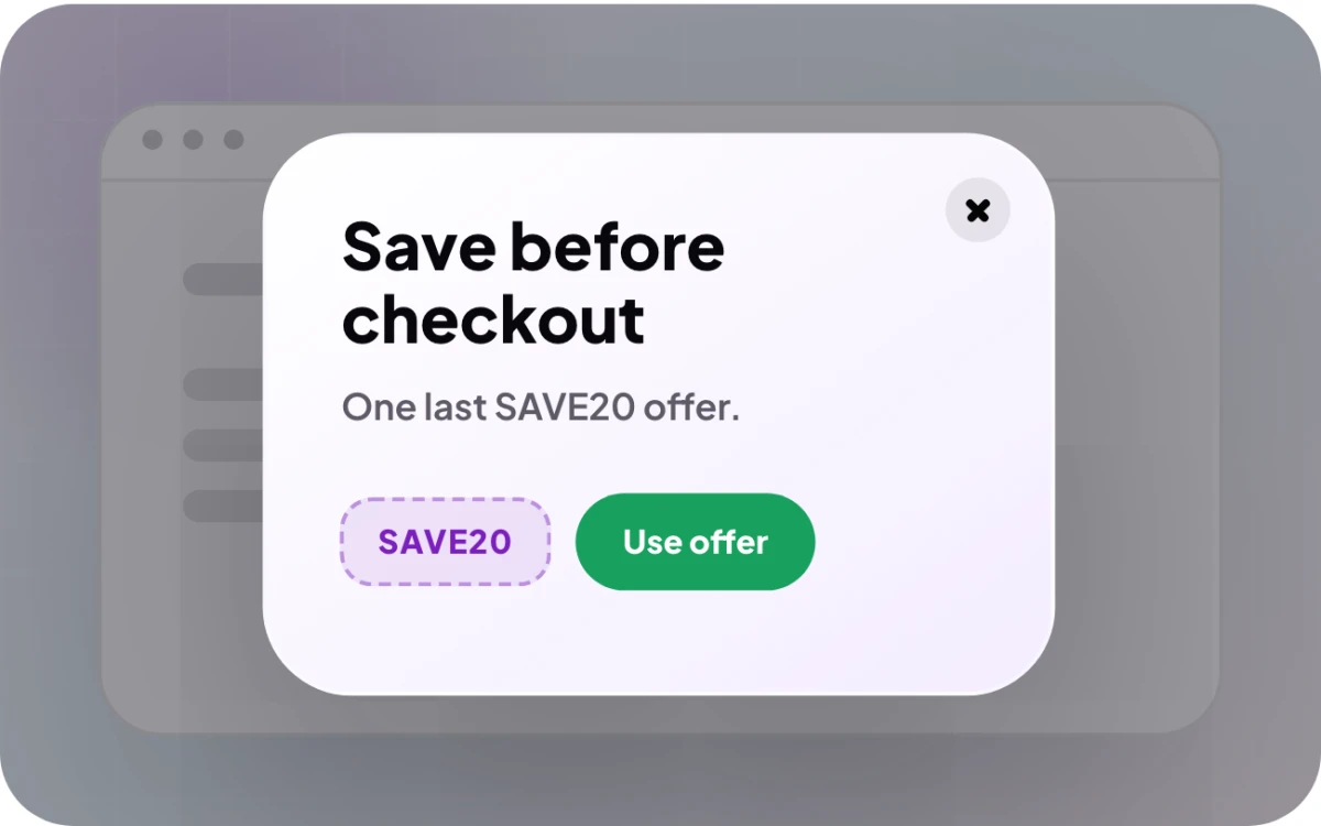 FooConvert Checkout Exit Save Popup demo thumbnail