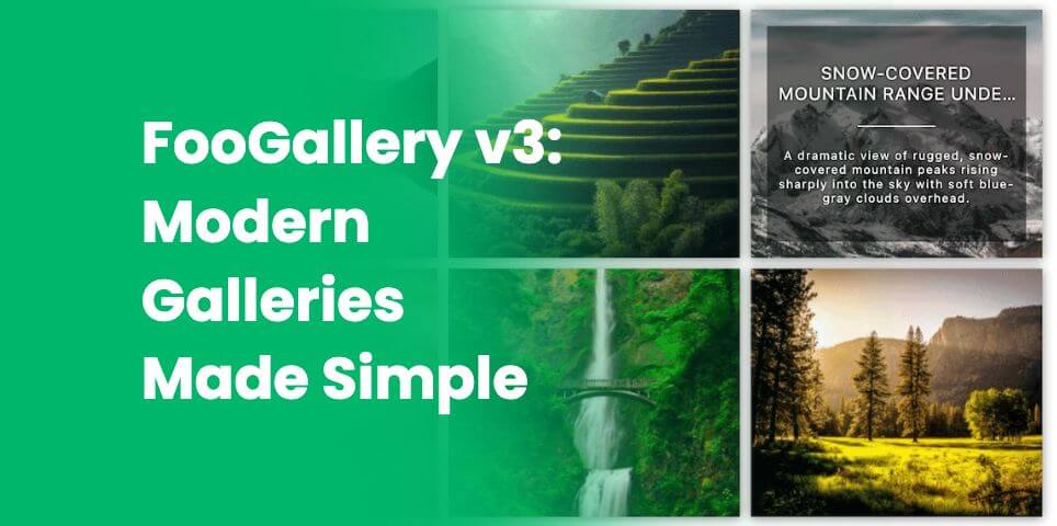 FooGallery v3: Modern Galleries For WordPress