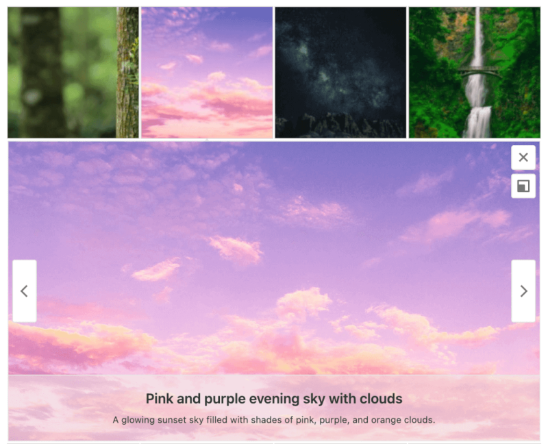 FooGallery PRO layout preview