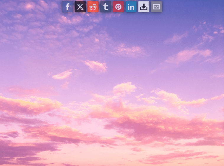 Social sharing available in FooGallery Social addon