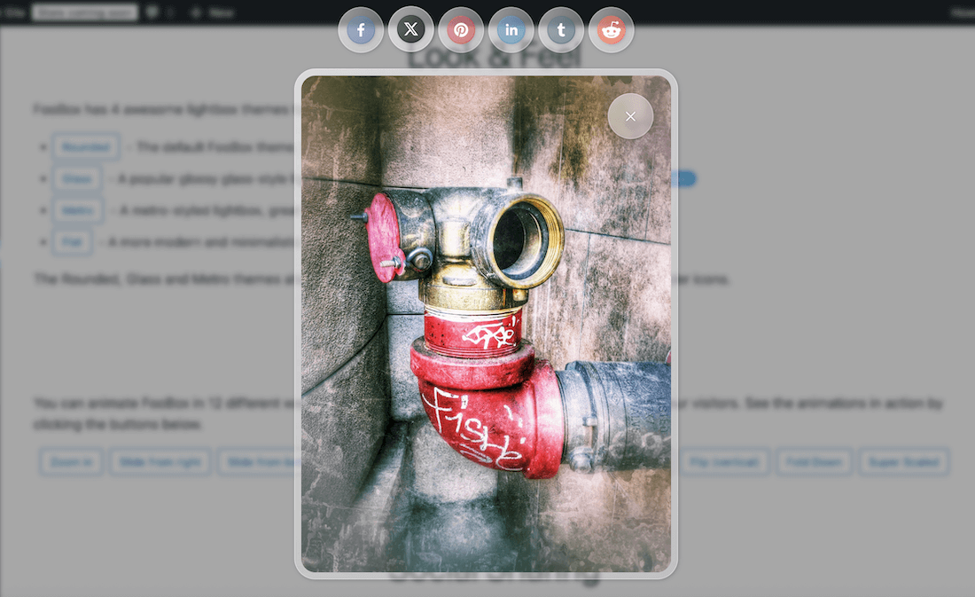 Glass theme available in FooBox PRO