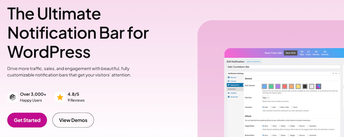 FooBar WordPress Notification Bar