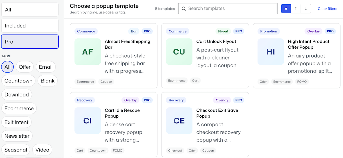 WooCommerce-based popups available in FooConvert PRO