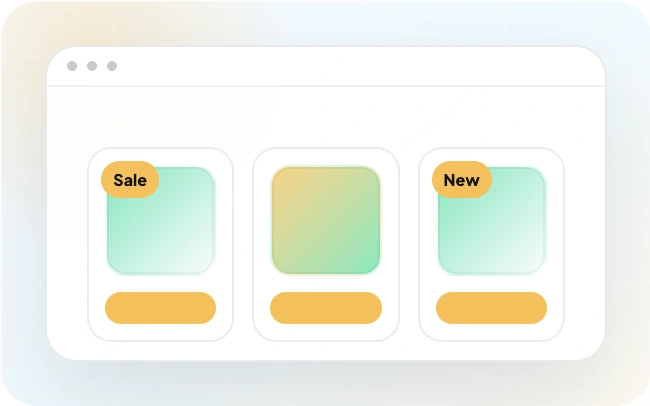 FooGallery Sale Ribbons and Buttons demo mockup