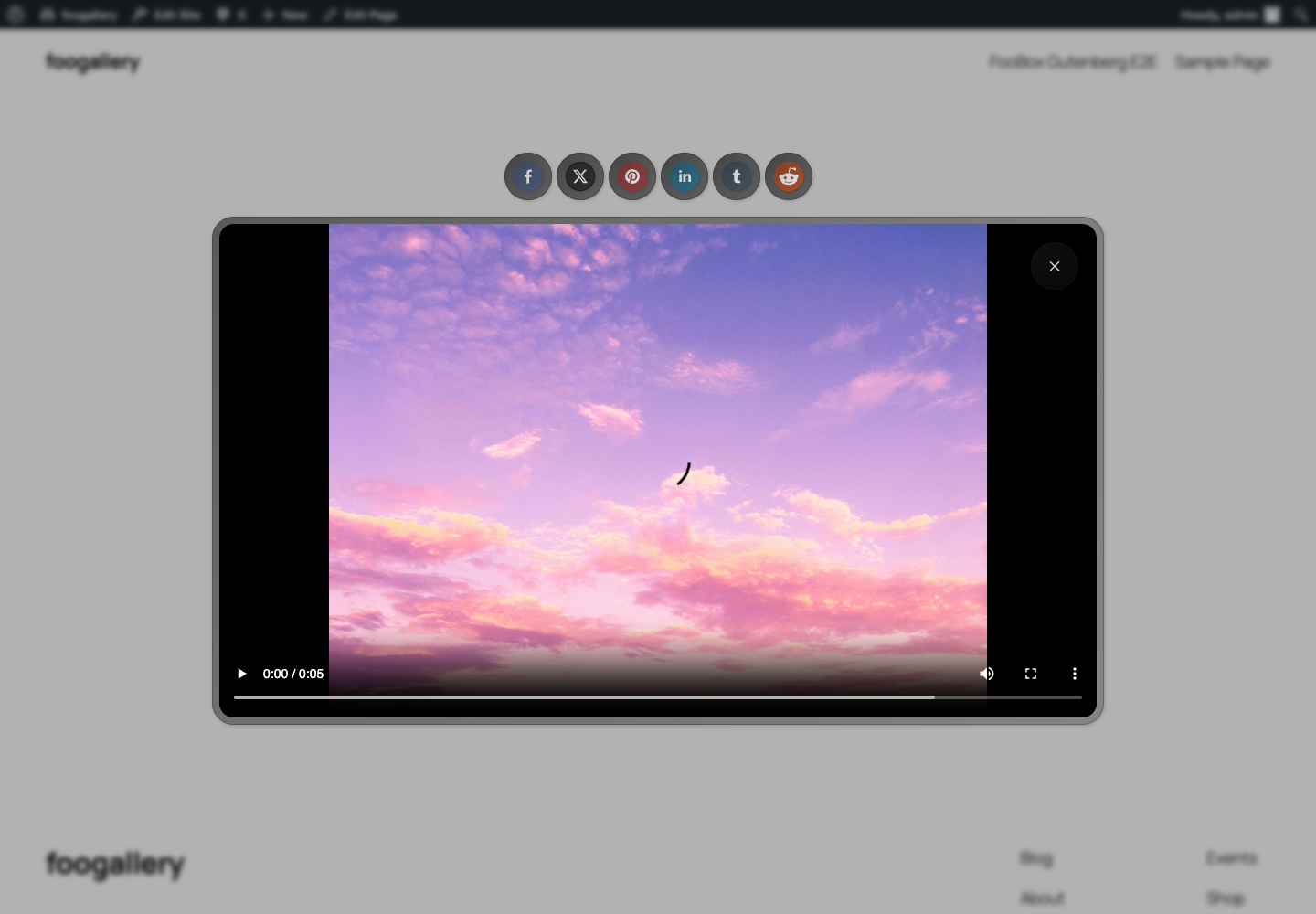 A self-hosted nature video open inside FooBox
