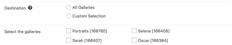Bulk Copy Destination Select destination for bulk copy