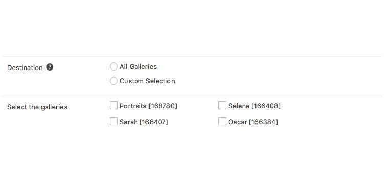 Bulk Copy Destination Select destination for bulk copy