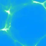 Electric sky blue glow with branching light streaks Electric sky blue abstract glow with branching light streaks.